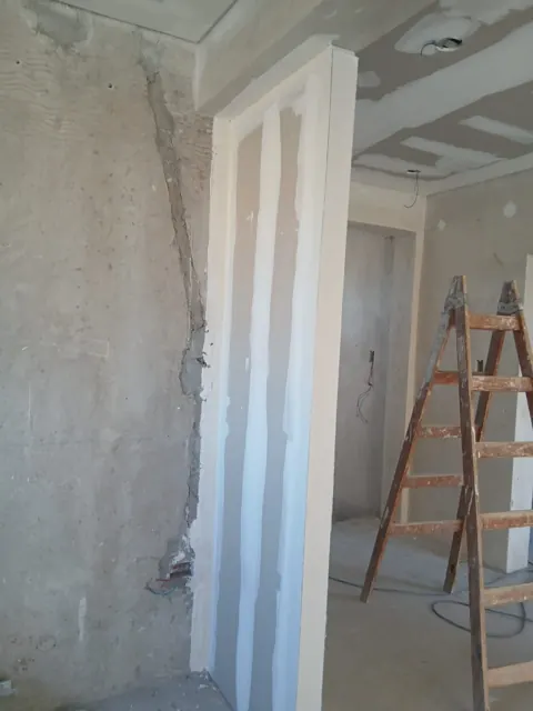 Columna forrada con durlock