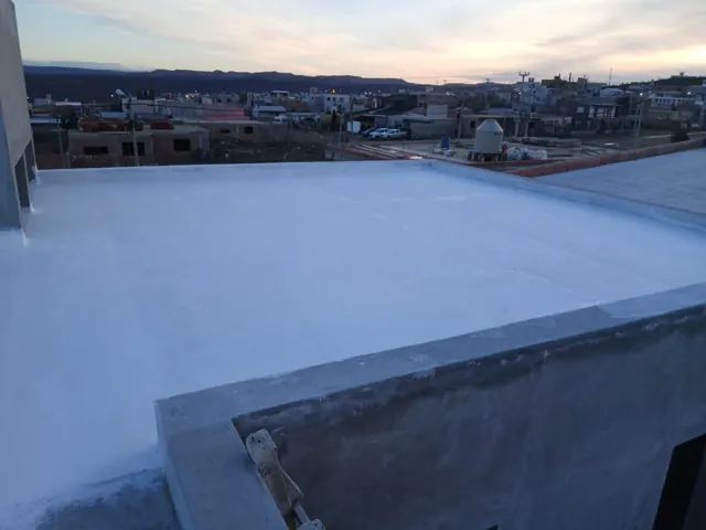 Vista de la terraza impermeabilizada